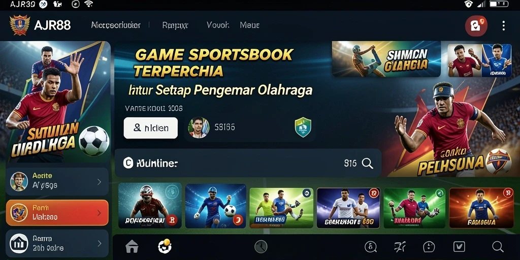 Tampilan gameplay AJR88 dengan berbagai taruhan olahraga.