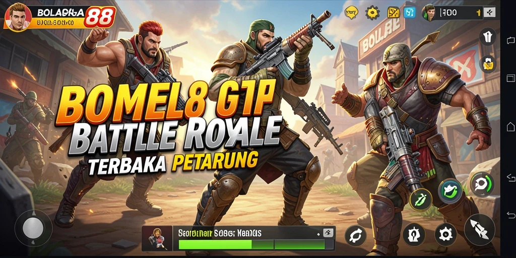 Tangkapan layar BOLA88 menampilkan aksi seru Battle Royale.