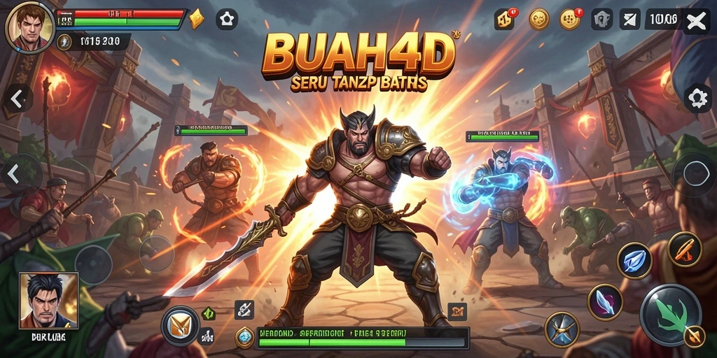 Tampilan seru pertarungan di BUAH4D dengan karakter unik.