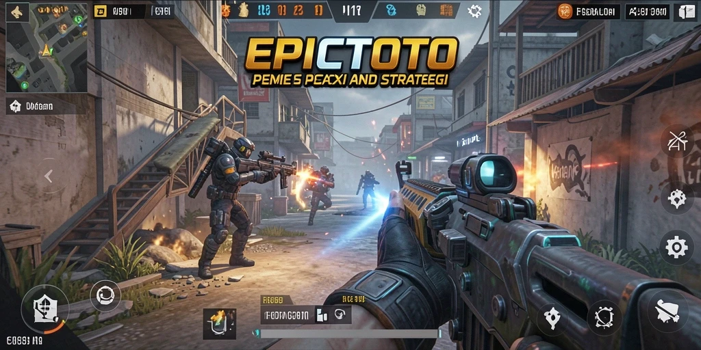 Screenshot EPICTOTO menampilkan aksi tempur yang intens dan grafis yang memukau.