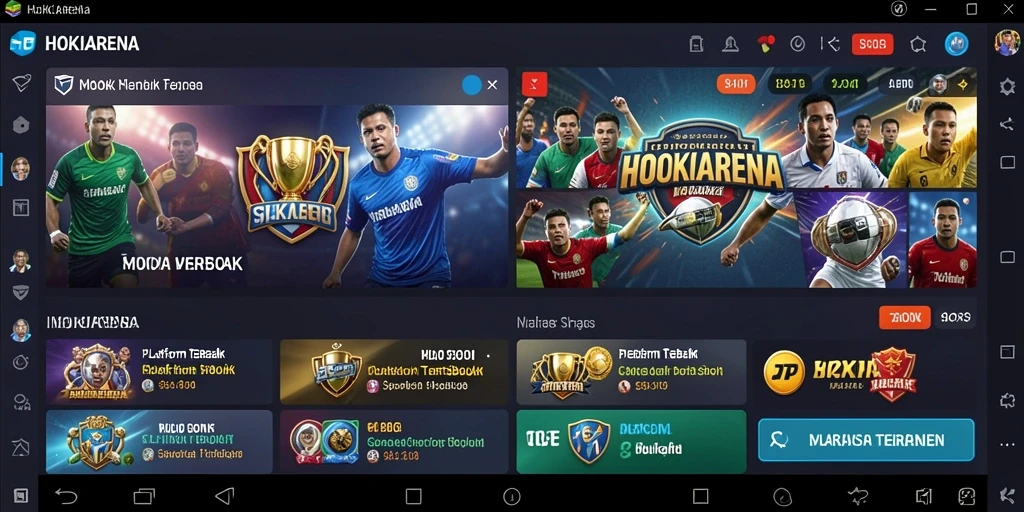 Screenshot HOKIARENA menampilkan antarmuka taruhan olahraga yang menarik.