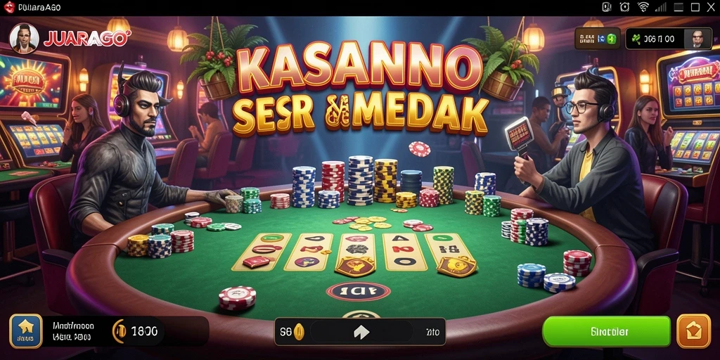 Tampilan screenshot JUARAGO menampilkan keseruan permainan Kasino.