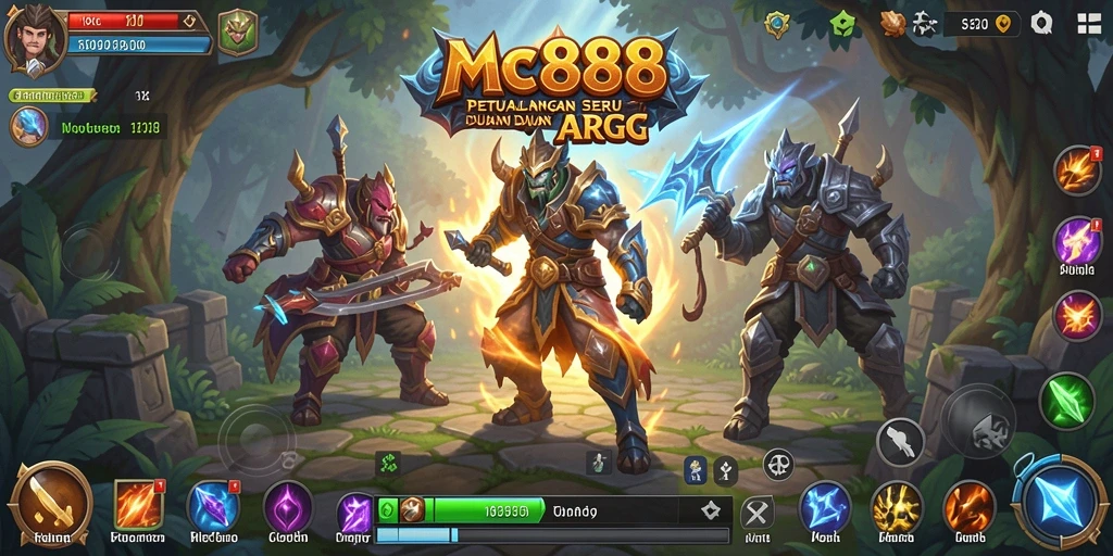 Gameplay seru dalam <strong>MC888</strong> menunjukkan aksi pertempuran yang dinamis.