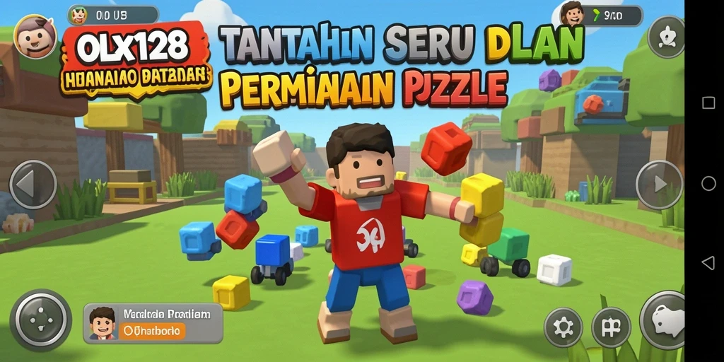 Screenshot utama OLX128 menampilkan gameplay Puzzle yang mendebarkan.