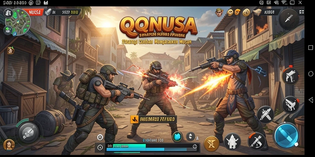 Screenshot gameplay <strong>QQNUSA</strong> yang menunjukkan aksi pertempuran strategis.