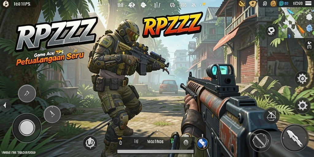 Screenshot menunjukkan aksi menegangkan dalam pertempuran TPS.