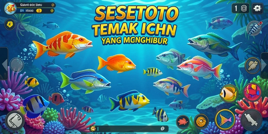 Gameplay seru <strong>SESETOTO</strong> saat menembak ikan di laut yang indah.