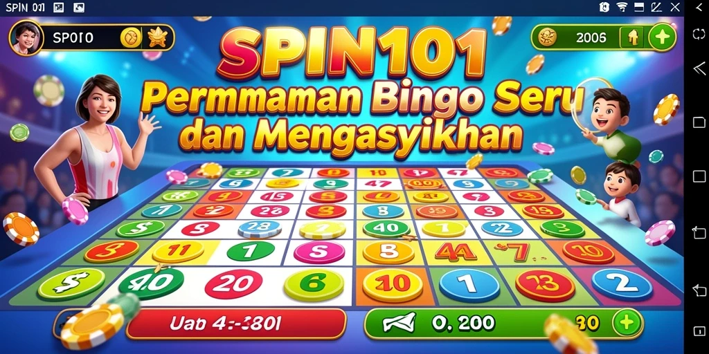 Tampilan gameplay SPIN101 yang seru dan interaktif dalam permainan Bingo.