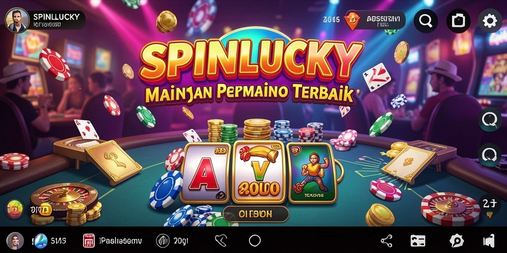 Tampilan menarik dari gameplay SPINLUCKY yang mendebarkan.