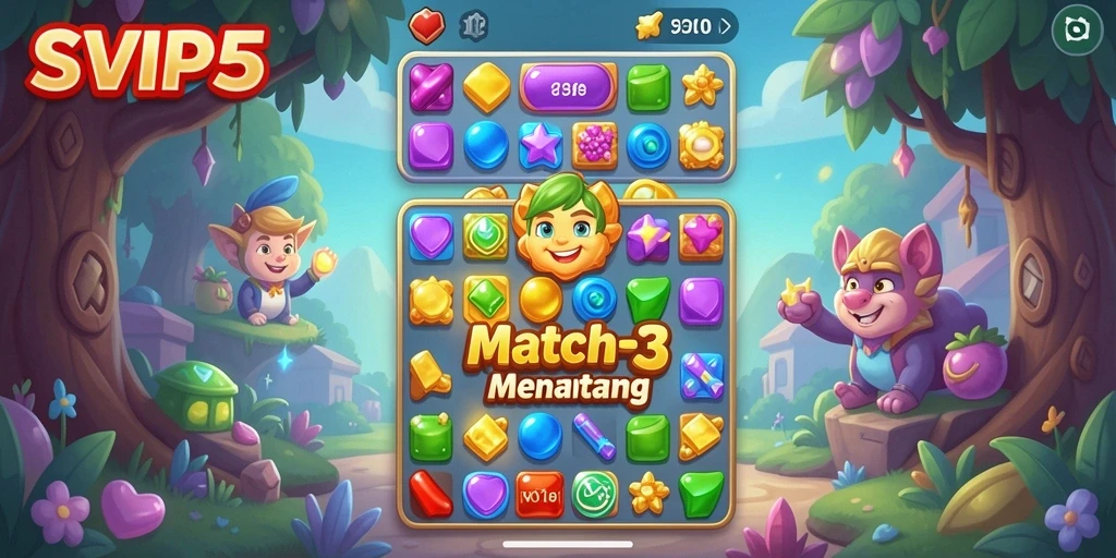 Tampilan gameplay SVIP5 yang seru dan penuh warna.