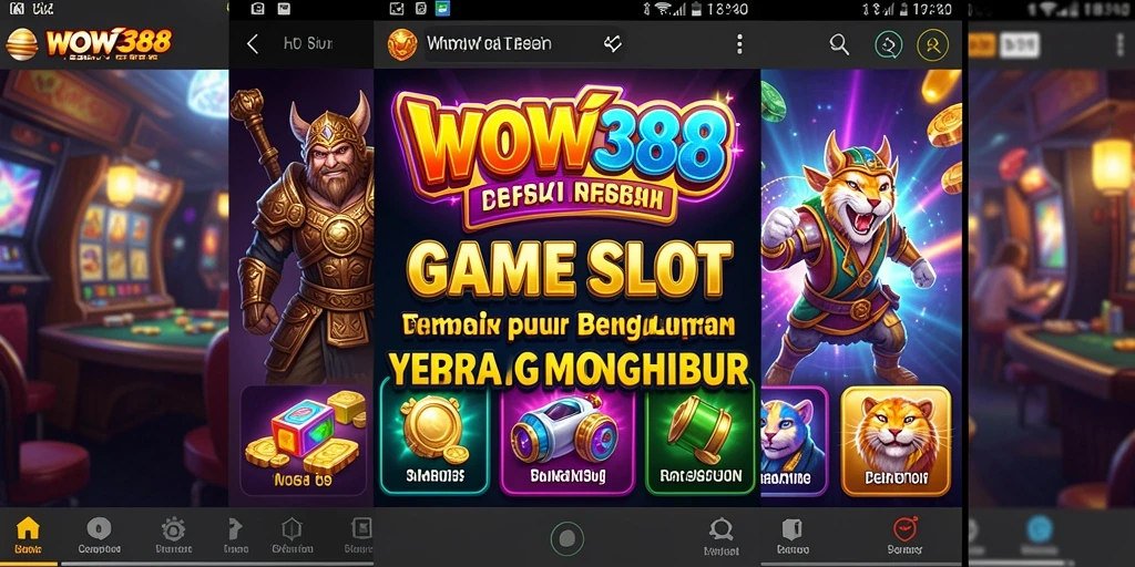 Tampilan gameplay WOW388 yang memukau dengan berbagai slot menarik.