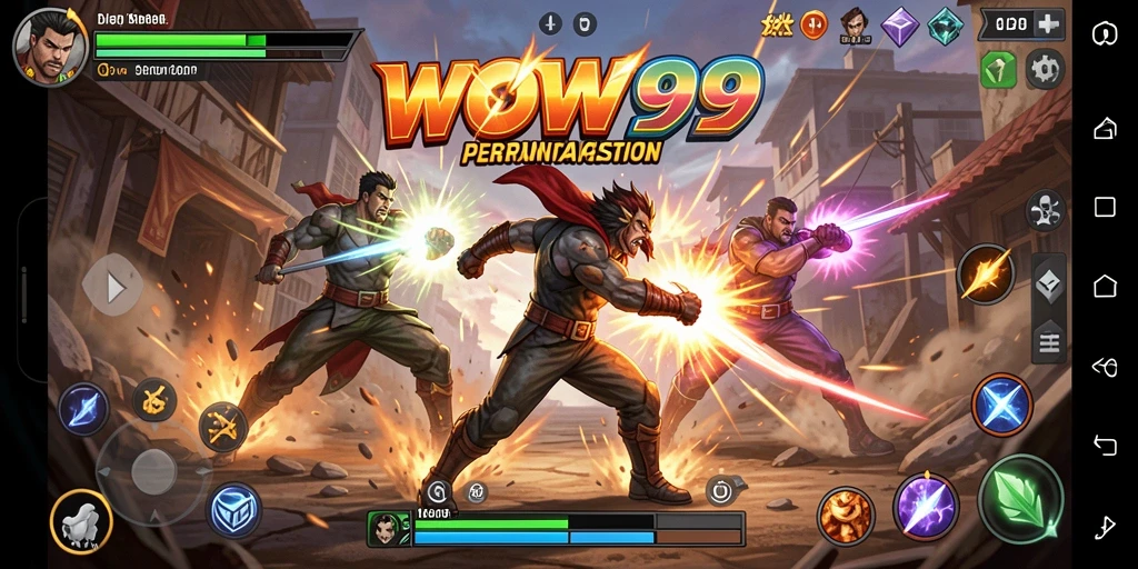 Tampilan gameplay seru dalam WOW99 yang penuh aksi.